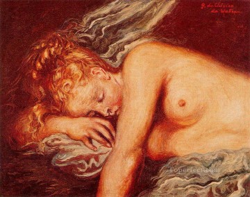眠っている少女 ジョルジョ・デ・キリコ 形而上学的シュルレアリスム Oil Paintings